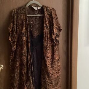 Black lace nightgown with cover up : 4X